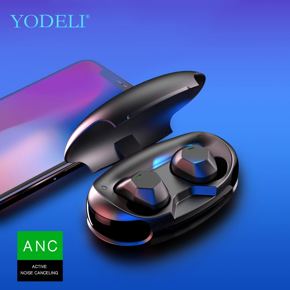 

YBS35 ANC Earphones TWS Wireless Bluetooth Earphone Sport HiFi Stereo Earbuds Active Noise Canceling Headset For iPhone Phone