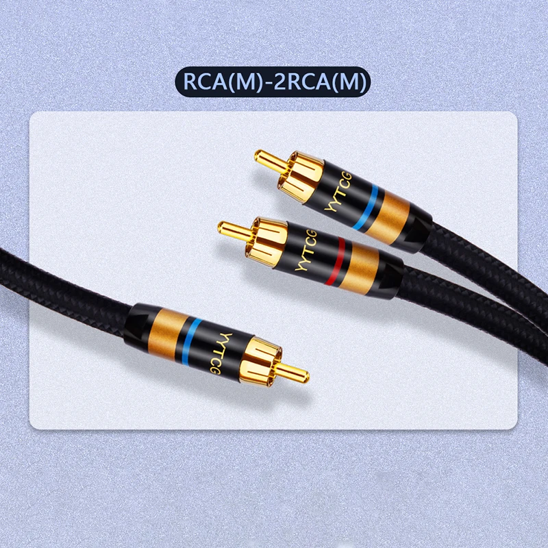 Кабель адаптер HIFI 0 5 м 1 2 3 RCA Y сабвуфер образный кабель 1x Cinch на 2x аудио rca
