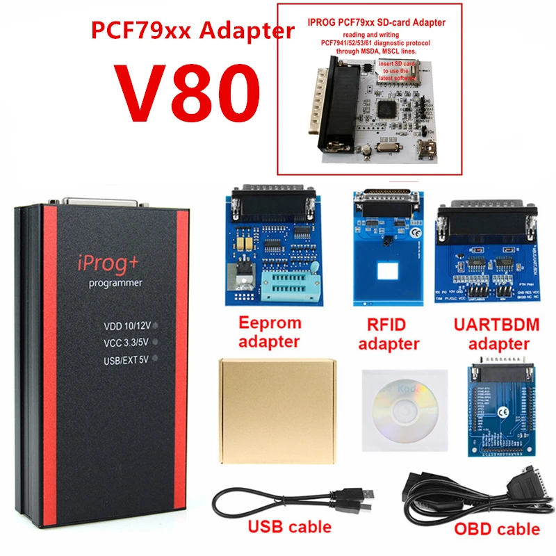 Newet V80 Iprog Pro программатор поддержка IMMO+ коррекция пробега+ сброс подушек безопасности до года Замена Carprog/Digiprog