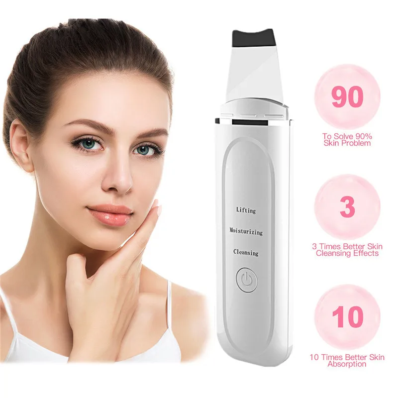 

Skin Scrubber Ion Cleansing EMS Pulse Stimulation Facial Pore Cleaner Peeling Shovel High Frequency Vibration Deep Face Cleaning