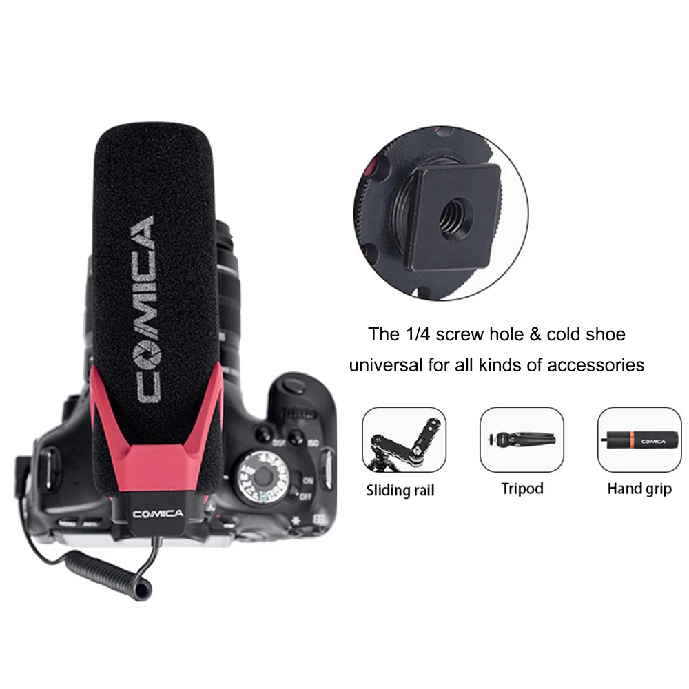 Comica CVM-V30 Lite микрофон для iPhone samsung huawei DSLR камера Nikon Canon адаптер Pentax Fuji универсальная камера для телефона micphone