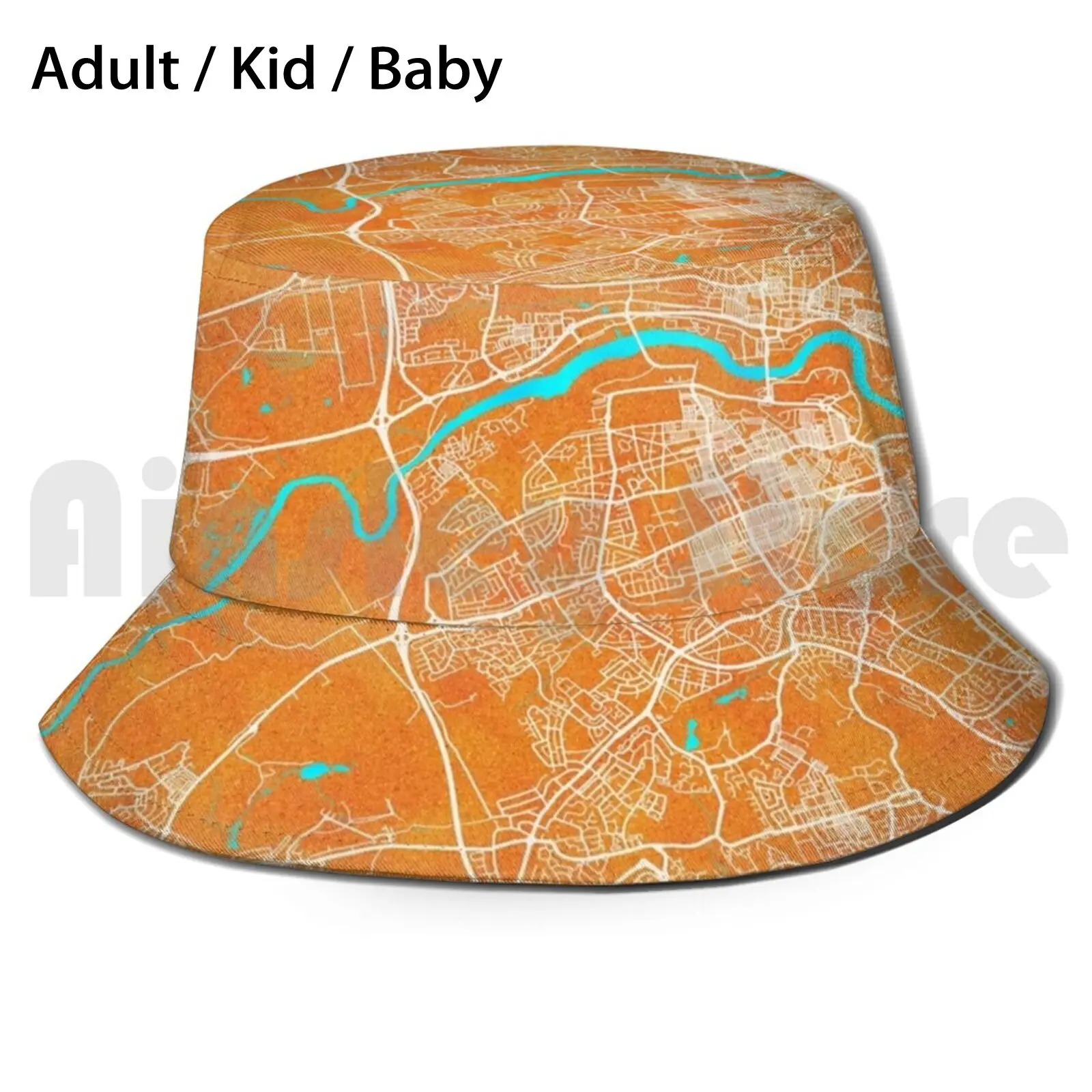 Map Bucket Hat Adult kid baby Beach 