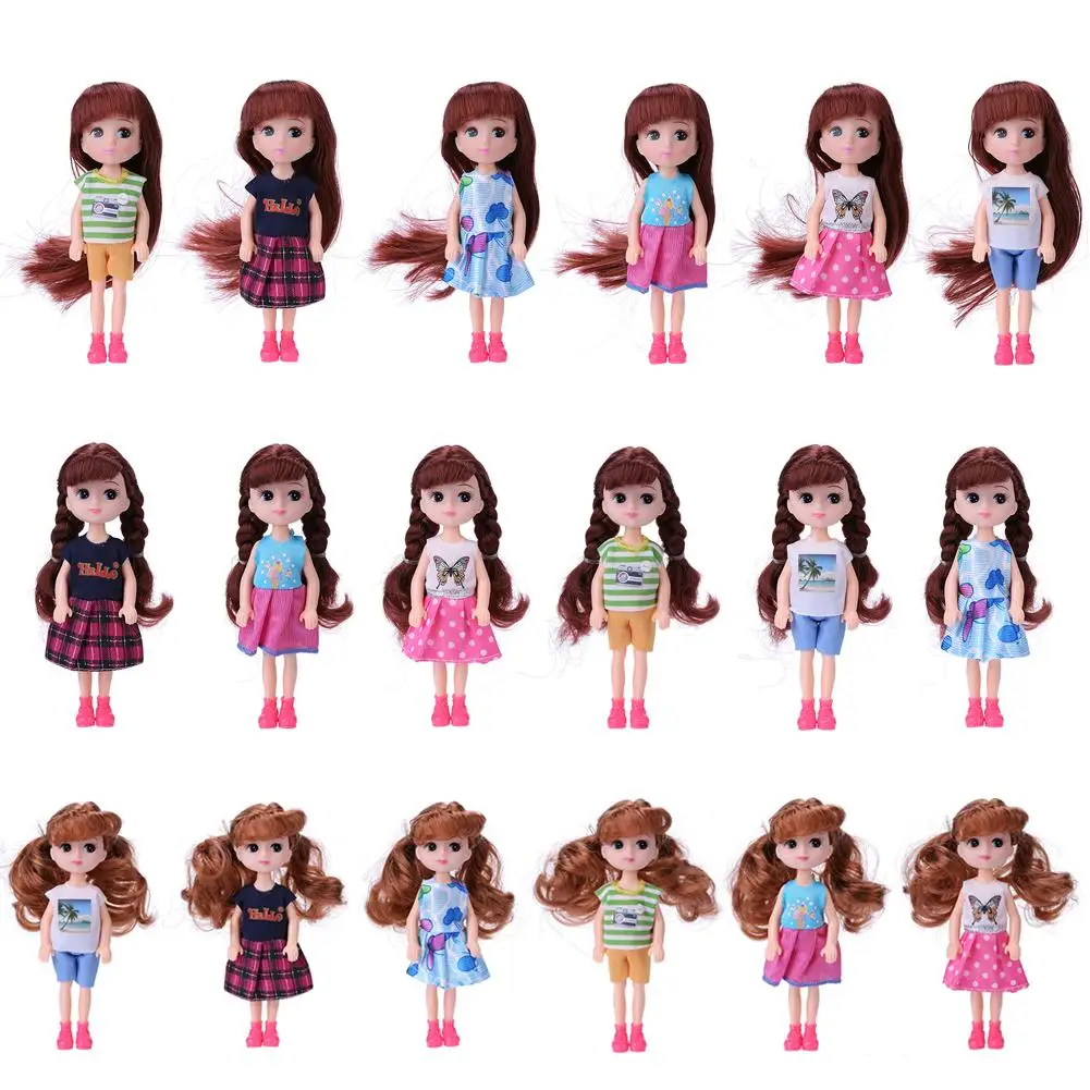 10pcs Plastic PVC Dressing Costume Doll Cake Bake Mold Kids Play House Toy