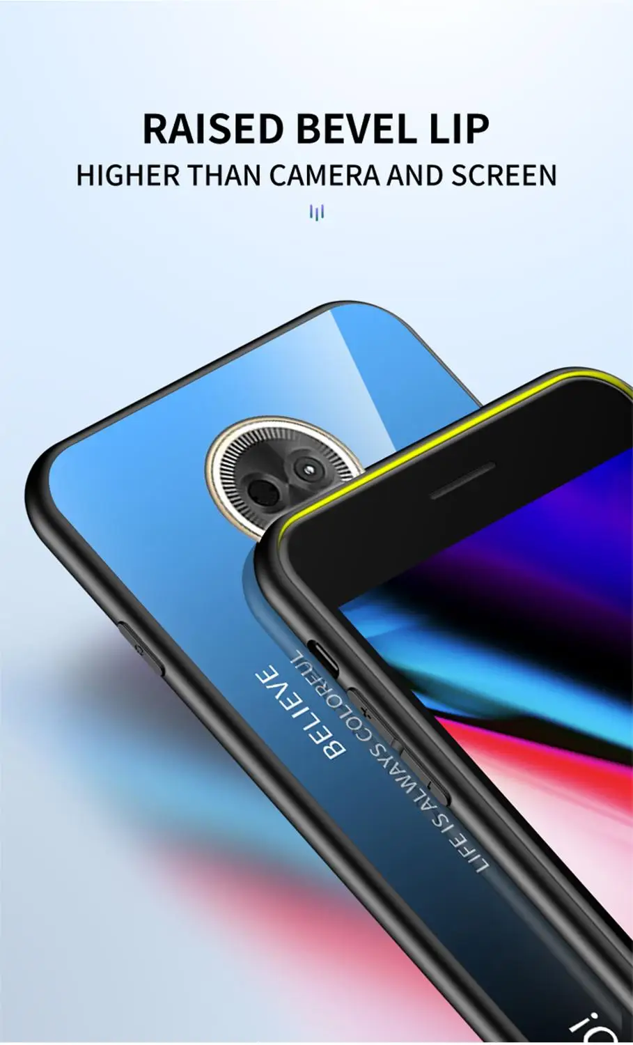 Чехол OUDINI для Motorola Moto e5 plus с градиентным стеклом E5plus|Бамперы| |