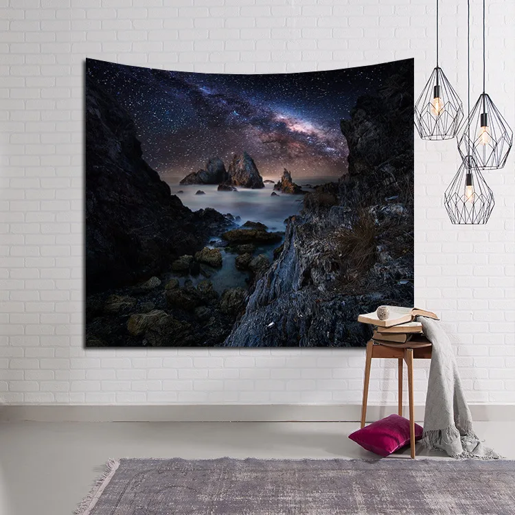 

2021 New Night Landscape View Tapestry