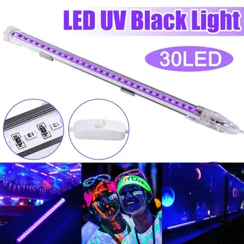 

DC5V USB 9W 2835SMD 395-495NM UV Backlight Linkable 30 LED Rigid Strip Tube Light With Switch for Party Gallery DJ