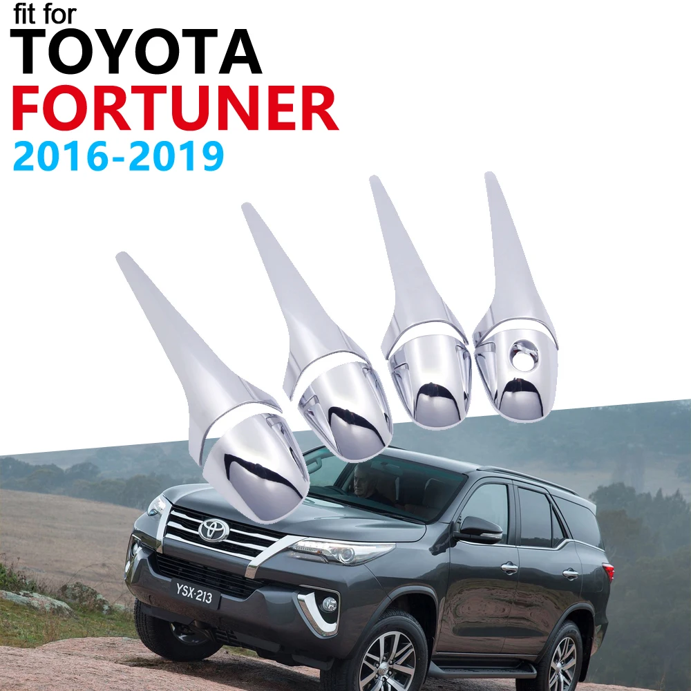 Дверные ручки, автомобильные аксессуары для Toyota Fortuner SW4 AN150 AN160 Хромированная ручка, накладка, Набор наклеек для автомобиля