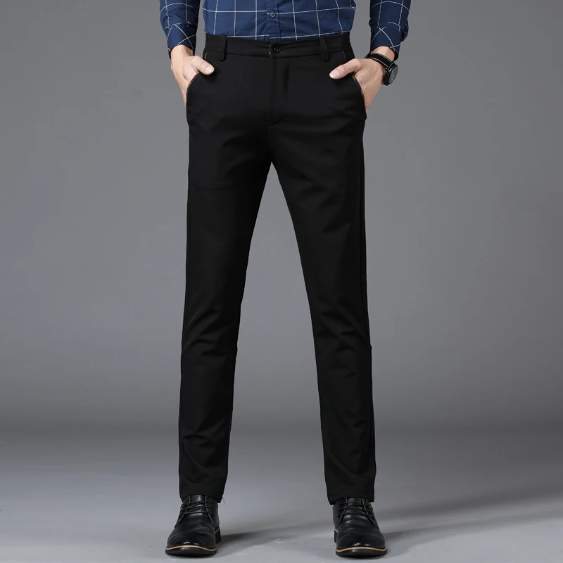 Новые зимние плотные бархатные флисовые теплые мужские облегающие джинсы деловые повседневные брюки мужские классические черные синие прямые джинсовые брюки