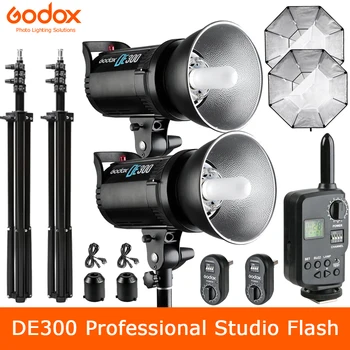 

Godox DE300 300W 220V Professional Studio Strobe Flash Lamp GN58 Photography lighting for Portrait Art Photo Product Photography
