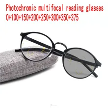 Ретро классические простые круглые прогрессивные модные очки для чтения мужские и женские цветные многофокусные выпускные очки FML