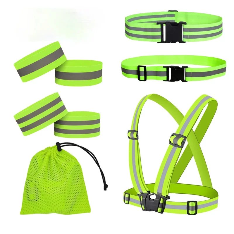 High-elasticity Reflective Elastic Band Arm Guard Waist Protection Suit Clothing Vest Night Running Safety | Безопасность и защита