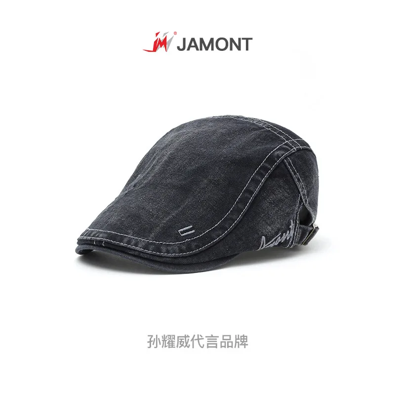 

Simple Embroidered Letters Brim Hat Men Outdoor Bailey Topee European And American Minimalist Washing Retro Hat