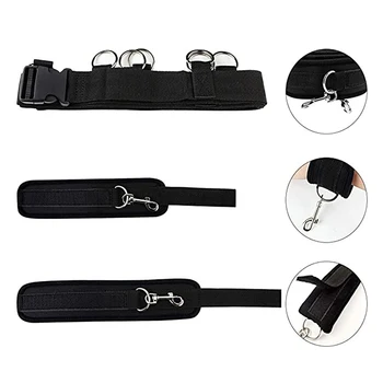 Bed BDSM Bondage Restraints Handcuffs Open Legs Sex Bondage Set Couples Flirt Fetish Binding Limbs Slave Training Unisex Sex Toy 4