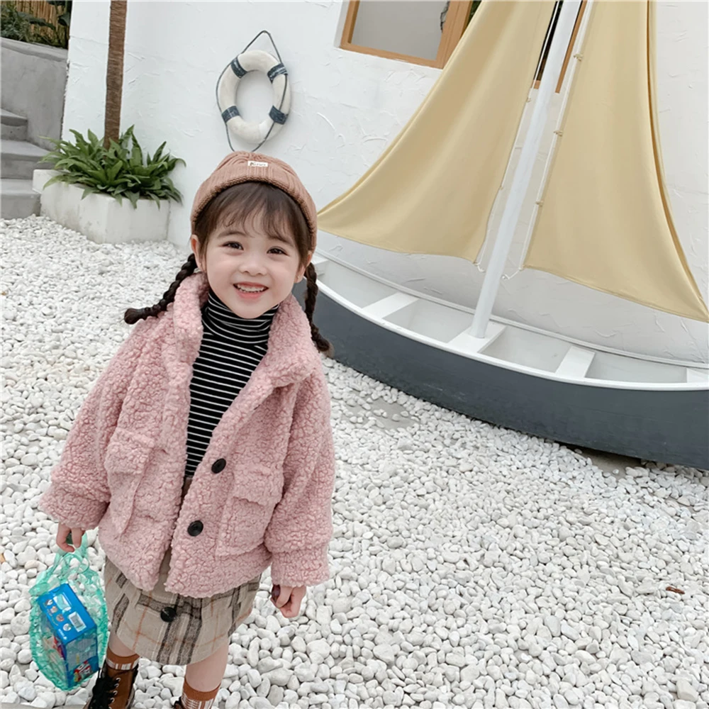 CYSINCOS куртка для девочек; плотная теплая детская одежда; сезон осень-зима; детская куртка; Верхняя одежда для маленьких мальчиков; пальто для девочек; хлопок; для малышей - Цвет: pink