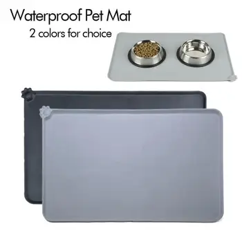 

Silicone Waterproof Non Slip Pet Bowl Mat Drinking Feeding Food Pad Placemat Heat Insulation Kids Plate Mat Easy Cleaning