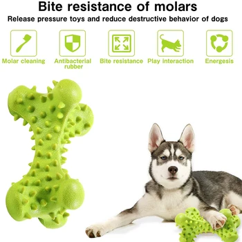 

Durable Small Large Dog Chew Toy Safe Non-Toxic Rubber Pet Puppy Bone Play Game Improves Dental Hygiene Reduces Boredom