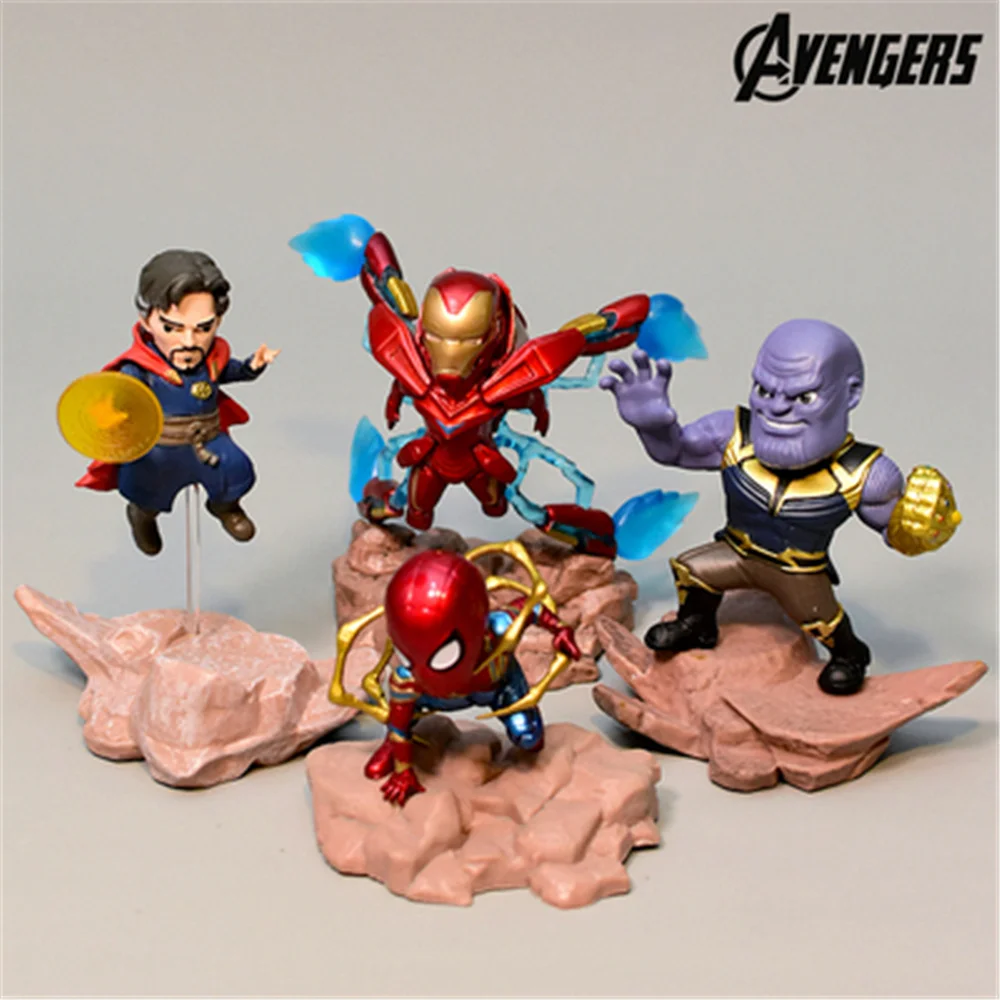 Marvel Мстители 4 Железный человек танос Человек-паук 7-12 см экшн-фигурка