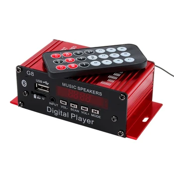 

12V Audio Amplificador HIFI Audio Power Amplifier bluetooth Stereo for Car Music Amplifiers FM Radio USB/TF/AUX G8