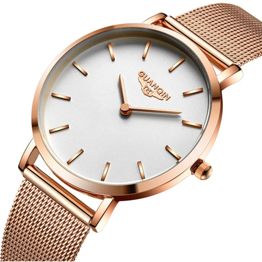 

GUANQIN GS19092 watch women luxury brand female new simple casual Korean female leather belt waterproof fashion quartz watch