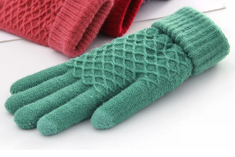 Перчатки зимние Guantes Invierno Mujer плюс толстые теплые Neri бархатные пять пальцев Сенсорный экран Eldiven Modis Gants Femme варежки