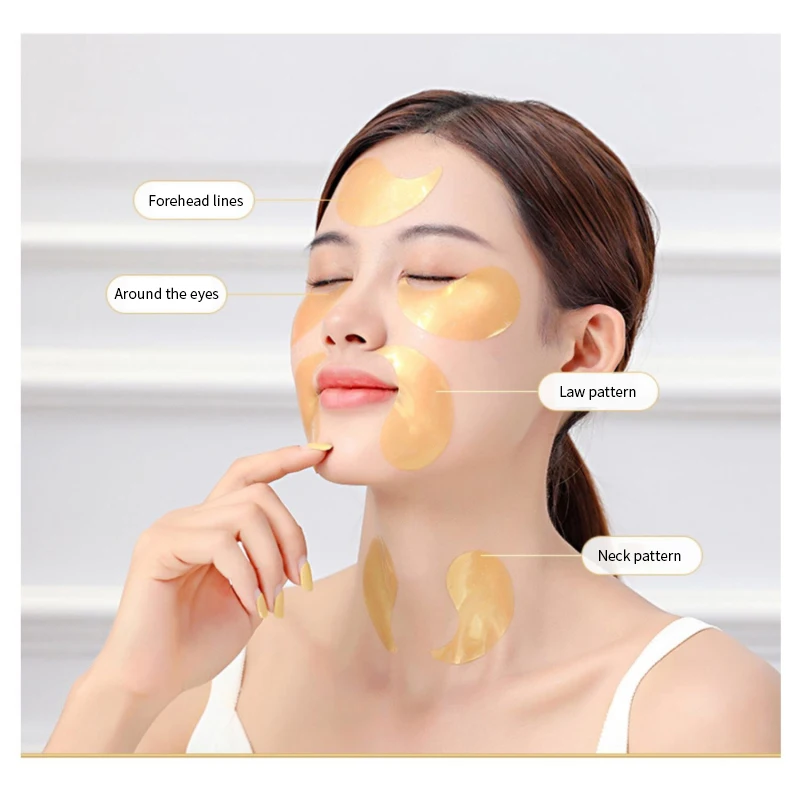 Head - Gold Collagen Eye Mask Eye Patches For Dilute Dark Circle Hydrating Eye Patch Pad Anti-Wrinkles Nourishing Masks Korea Cosmetics