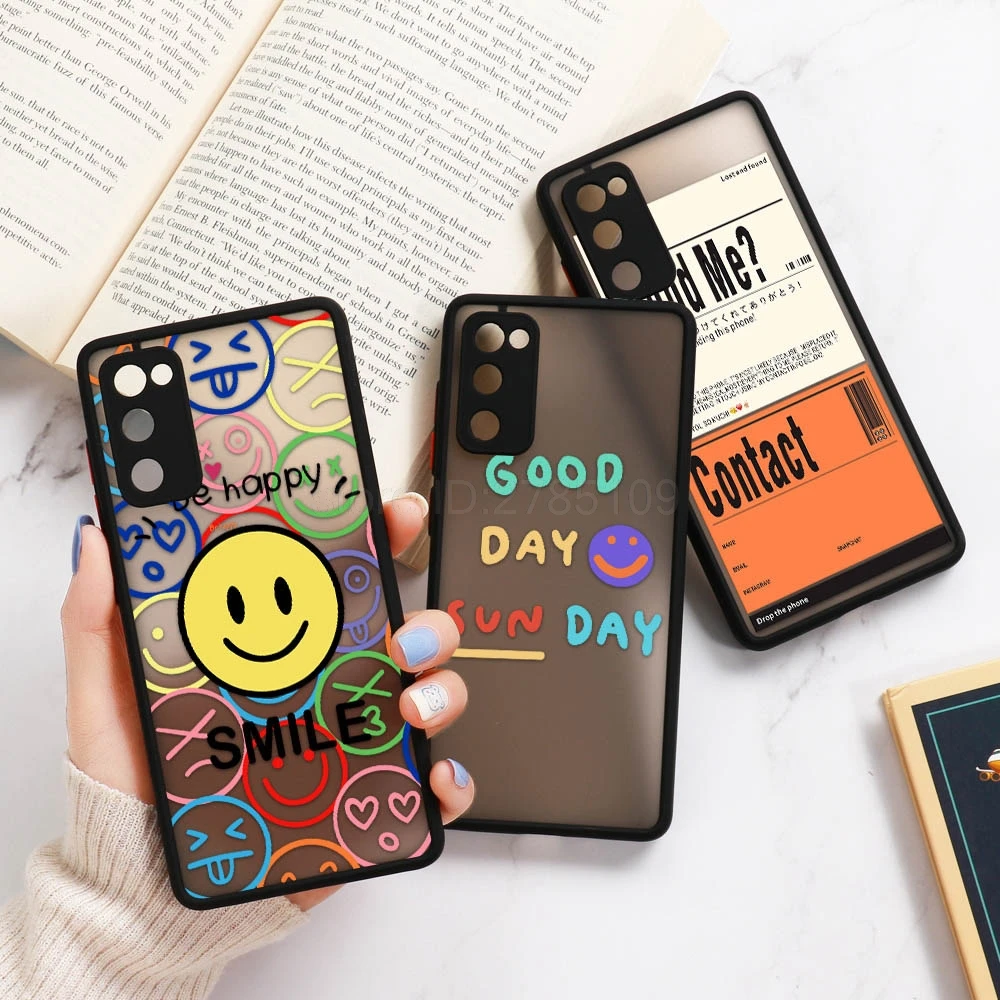 Case For Samsung Galaxy S20 FE Case S21 Ultra S10 Plus S20 M31 Note 9 10 Plus A32 A51 A52 A72 A71 A50 A52S 5G Cover Matte Bumper