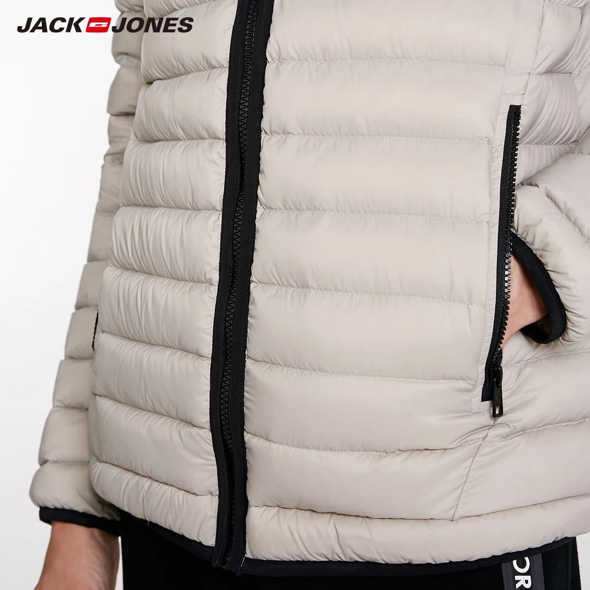 JackJones мужской чистый цвет спортивный с капюшоном зимний теплый пуховик | 218312508