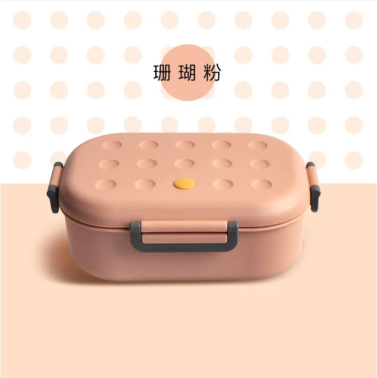 Pink Ланч-бокс из здорового материала PP 3 сетки Bento коробки для микроволновой посуды контейнер для хранения пищевых продуктов герметичный 1000 мл - Цвет: Pink