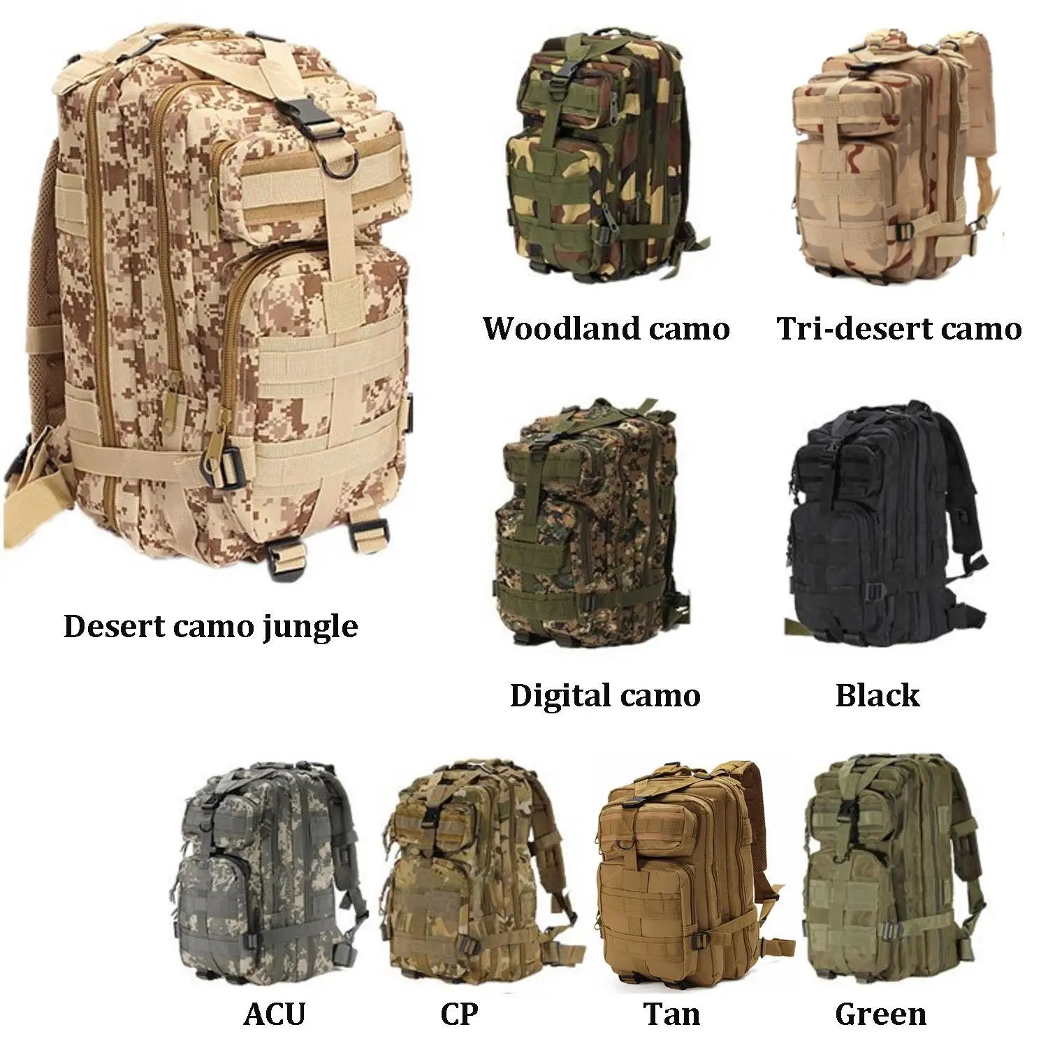 30L военный тактический рюкзак Регулируемый Кемпинг походы камуфляжная сумка для занятий спортом на открытом воздухе сумка рюкзак армии