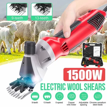 Online 1500W 13 Teeth 6 Gears 220V Electric Sheep Shearing Cutter Scissor Goat Wool Shaving Adjustment Push Trimmer Tool Cutter Machine
