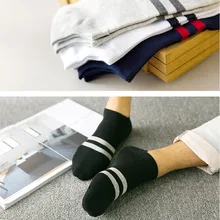 10 пар, женские, мужские носки, в полоску, хлопок, короткие, по щиколотку, дышащие, для спорта, бега, THJ99