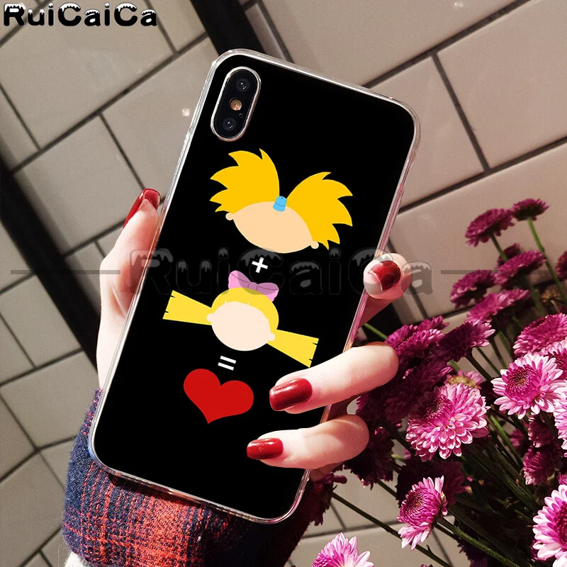 RuiCaiCa Hey Arnold Coque Shell чехол для телефона Apple iPhone 8 7 6 6S Plus X XS MAX 5 5S SE XR мобильные чехлы - Цвет: A14