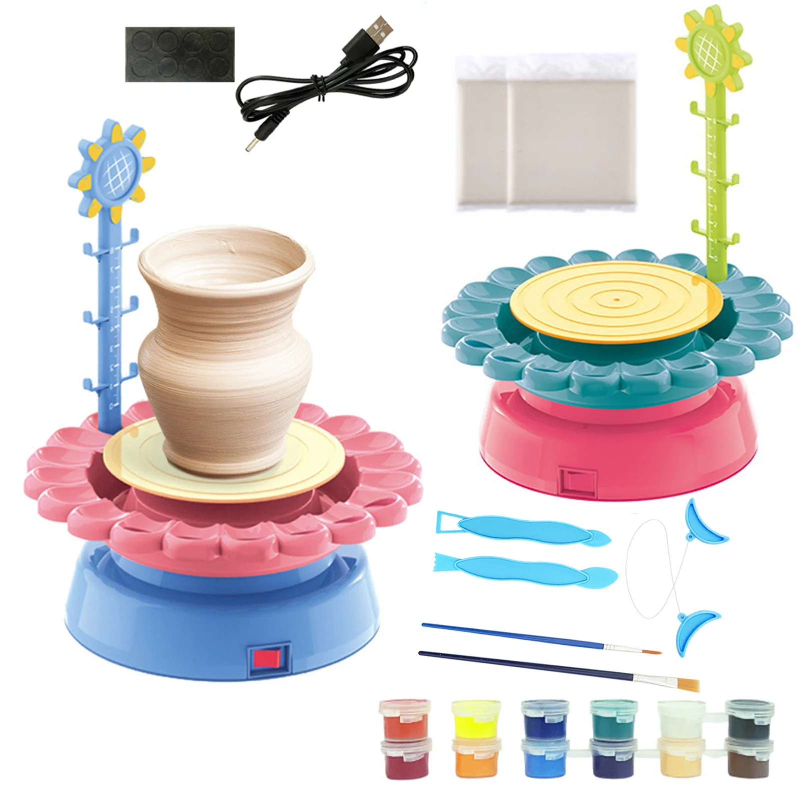 Electric Pottery Wheel Art Craft Kit Arts and Crafts Kids Toys