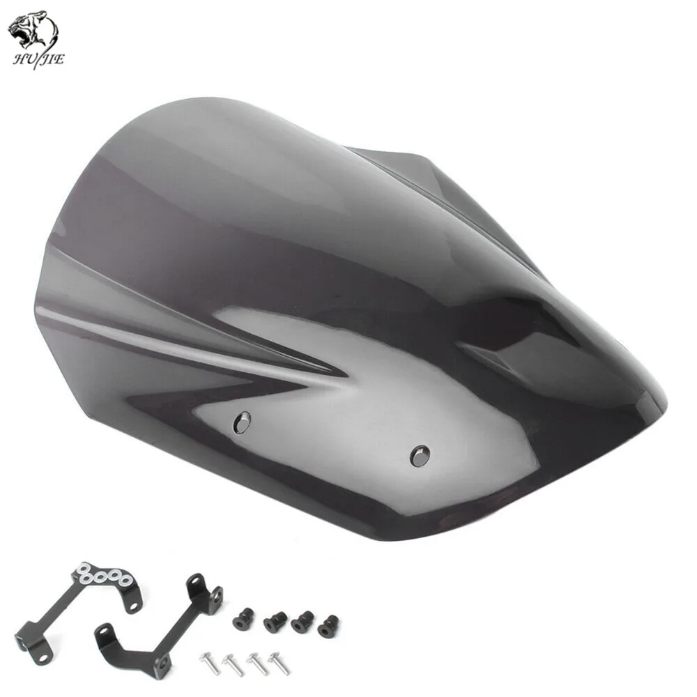 Ветровое стекло с кронштейном для Yamaha MT 09 MT09 MT-09/FZ 09 2013- 14 15 аксессуары для мотоциклов ветровые дефлекторы - Цвет: smoke