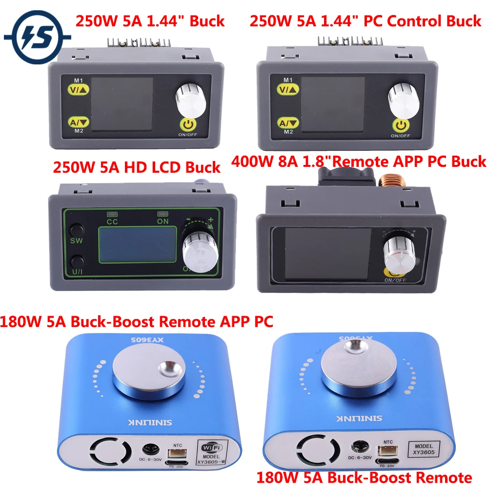 Buck Meningkatkan Tegangan Converter Langkah Up Down Modul App Remote Pc Control Tft Lcd Tampilan Cvcc 180w 250w 400w 5a 8a Sirkuit Terpadu Aliexpress