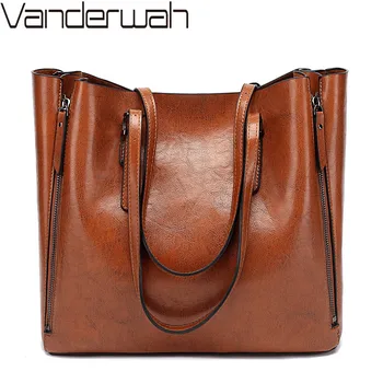 

Designer Handbags Women PU Leather Shoulder Bag Casual Large Capacity Top-Handle Bucket Bag Famous Brand Simple Style Solid Tote