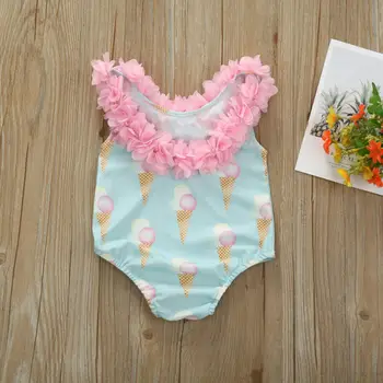 

pudcoco Toddler Baby Girl Ice Cream Ruffles Fashion Swimsuit Swimwear Swimming Bathing Suit Bikini