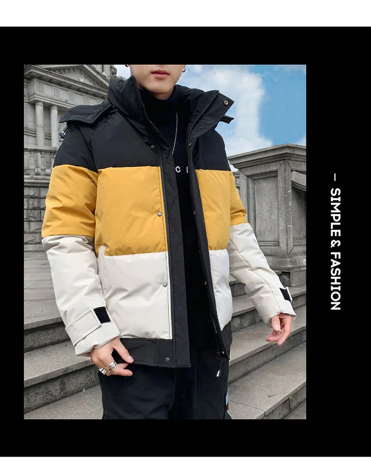 mens windbreaker 2020 Winter Coat Men New Casual Thick Warm Waterproof Hooded Jacket Youth Autumn Outwear Coat Plus Size M-4XL Drop Shipping mens windbreaker