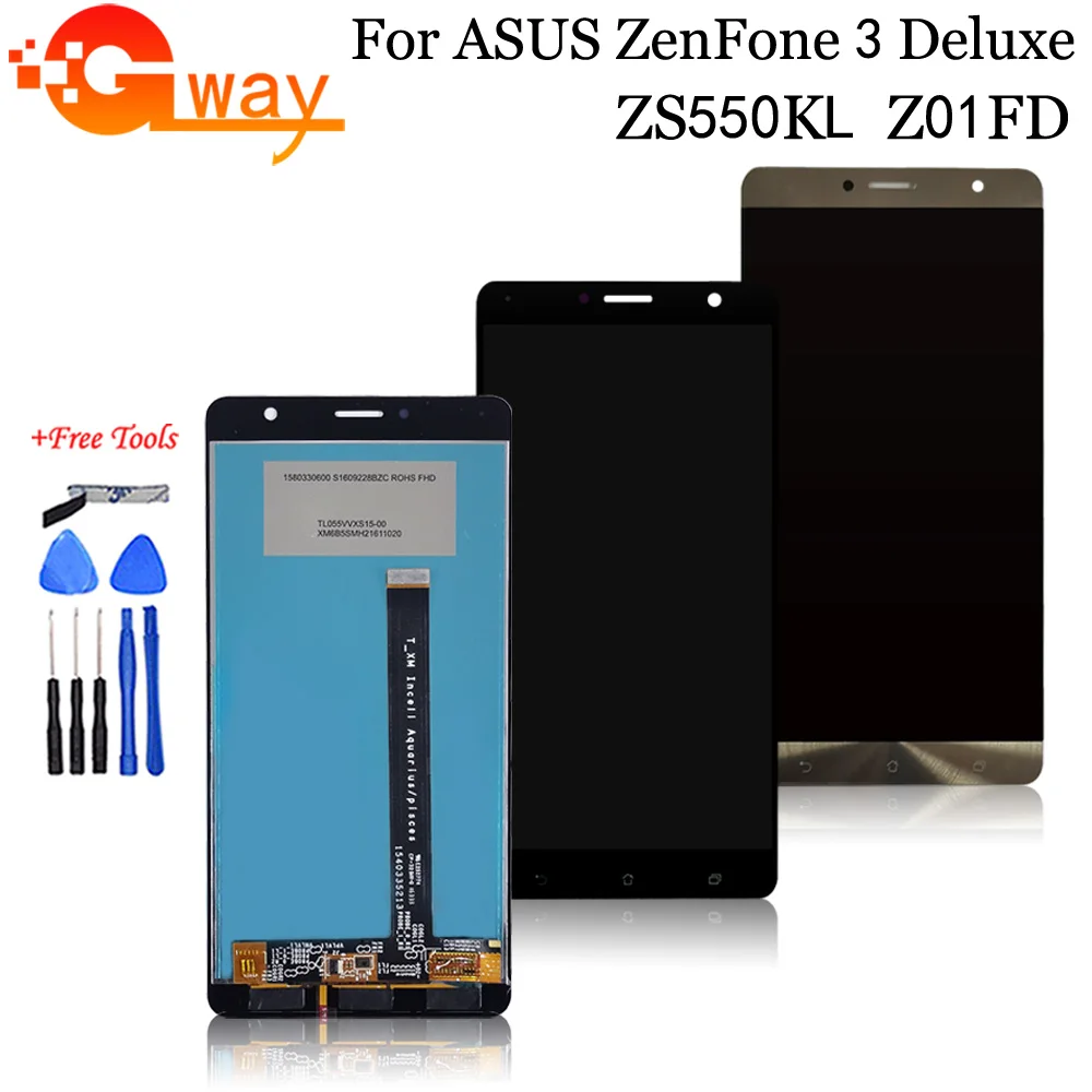 5 &quotдля ASUS ZenFone 3 Deluxe ZS550KL ЖК дисплей + кодирующий преобразователь сенсорного