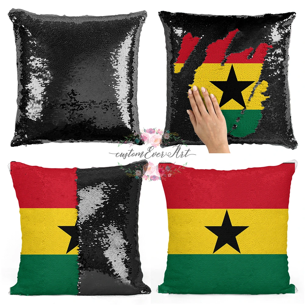 

Ghana Personalized custom picture pillow coverï¼Œhome pillow reversible mermaid sequin pillow case cover