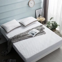 Удобный однотонный эластичный чехол для кровати, белая матовая ткань, стеганый матрас, защита матраса, матрац, кровать, анти-клещи, наматрасник D20