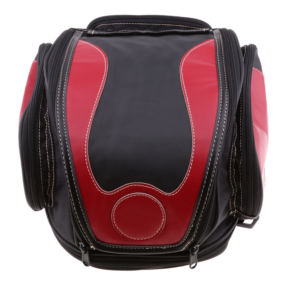 PU Leather Motorcycle Saddle Bag Motorcycle Rack for Harley Cruiser Red