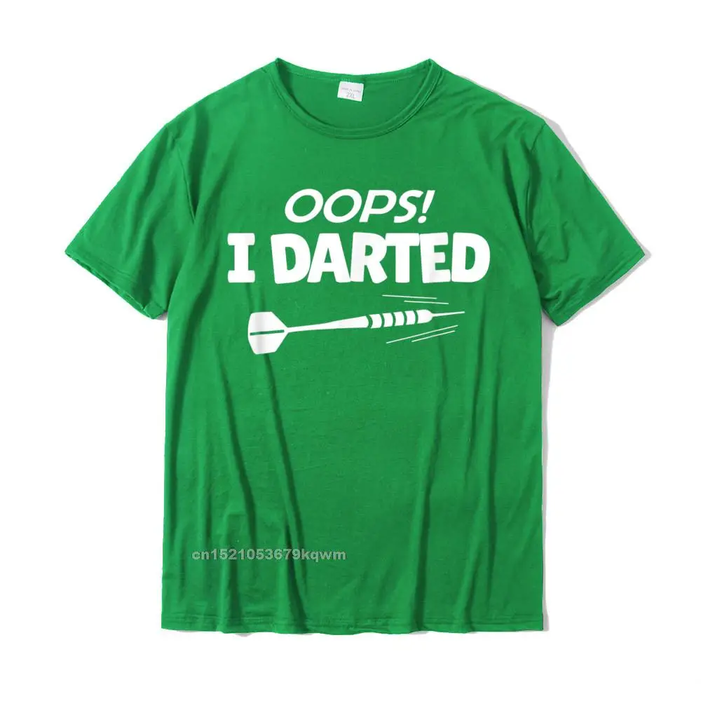 GroupCasual Short Sleeve Tops Shirts Summer Family Crew Neck Pure Cotton T-Shirt Men T Shirts Fitness Tight  Free Shipping Darts Funny Oops I Darted Gift For Dart Player T-Shirt__4750 green