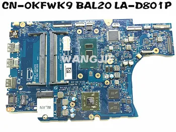 

For Dell 5567 5767 BAL20 LA-D801P Laptop motherboard CN-0KFWK9 SR2ZV I7-7500U R7 M440 4GB DDR4 100% fully tested