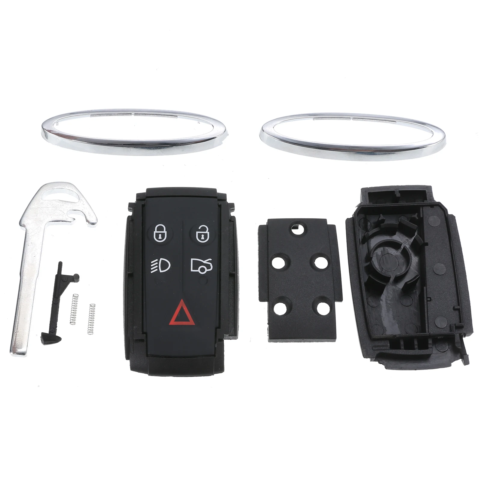 Mayitr 1pc 5 Buttons Remote Car Key Fob Case Replacement Key Shell Protector+Uncut Blade For Jaguar X XF XK XKR X-Type S-Type