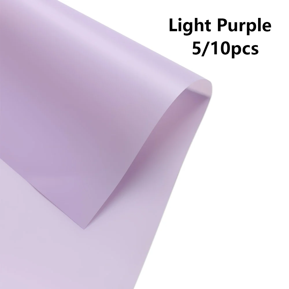 light purple 10 шт./компл. Цвет прозрачный Водонепроницаемый Бумага Обёрточная бумага пинг цветок Обёрточная бумага Бумага Рождественский подарок Обёрточная бумага пинг Бумага Свадебная подарочная упаковка - Color: light purple