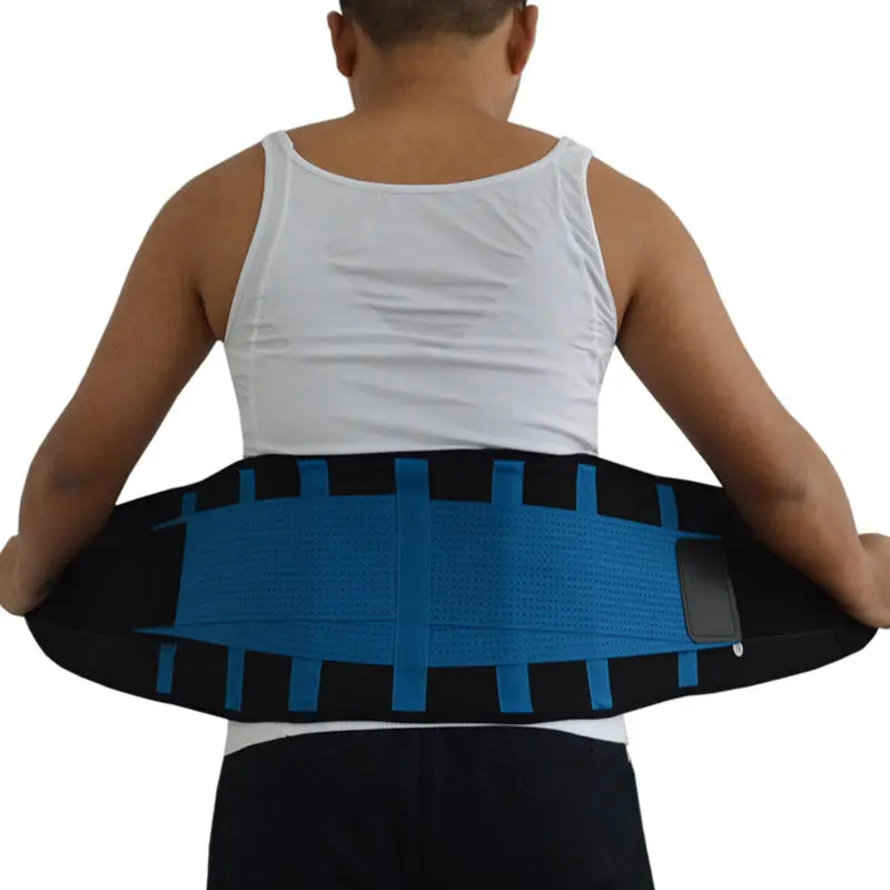 

Orthopedic Lumbar Medical Belt Waist Trimmer PP Straps Suporte Lumbar Support Belt for Men Blue Black Direct Factory Y123