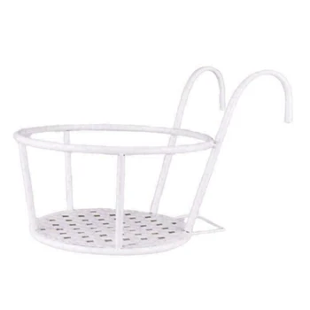 

Balcony Hanging Window Basket Railing Flower Pot Planter Shelf Iron Metal