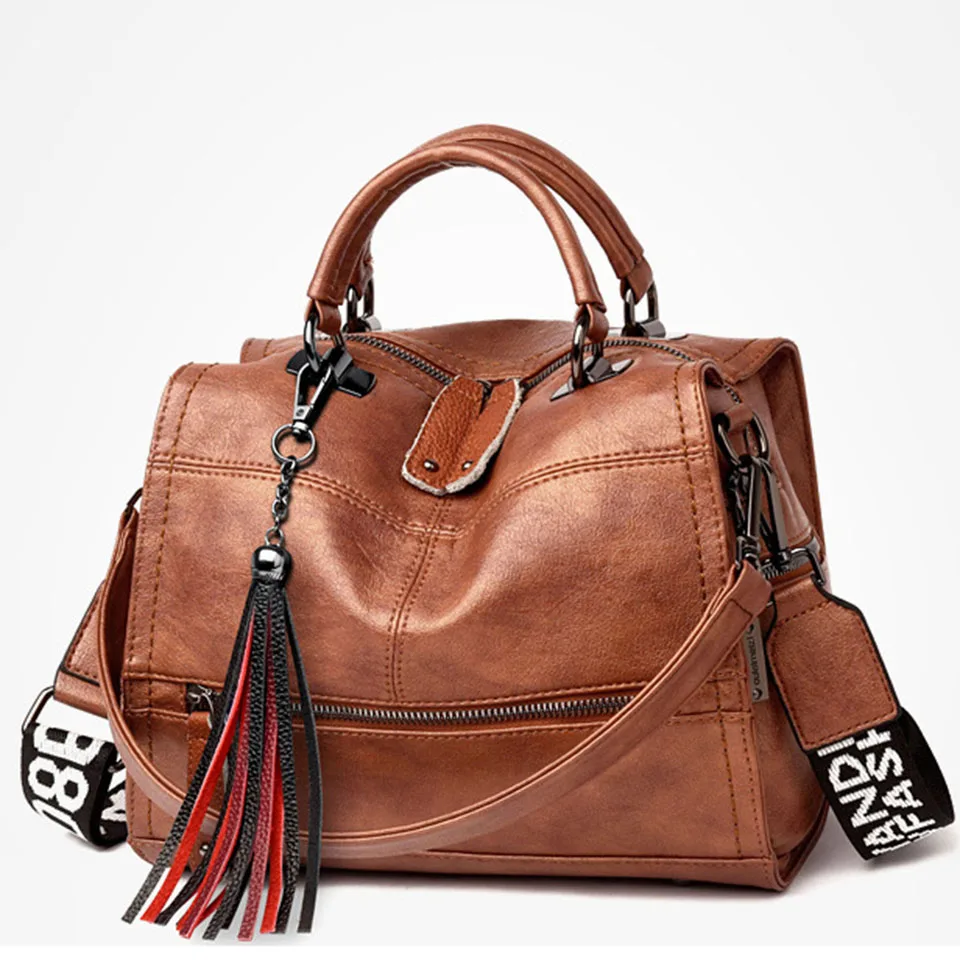 Oswego, роскошные брендовые сумки через плечо для женщин, высокое качество, Sorf из искусственной кожи, женские сумки, Большая вместительная сумка-тоут, сумка-тоут - Цвет: brown color B
