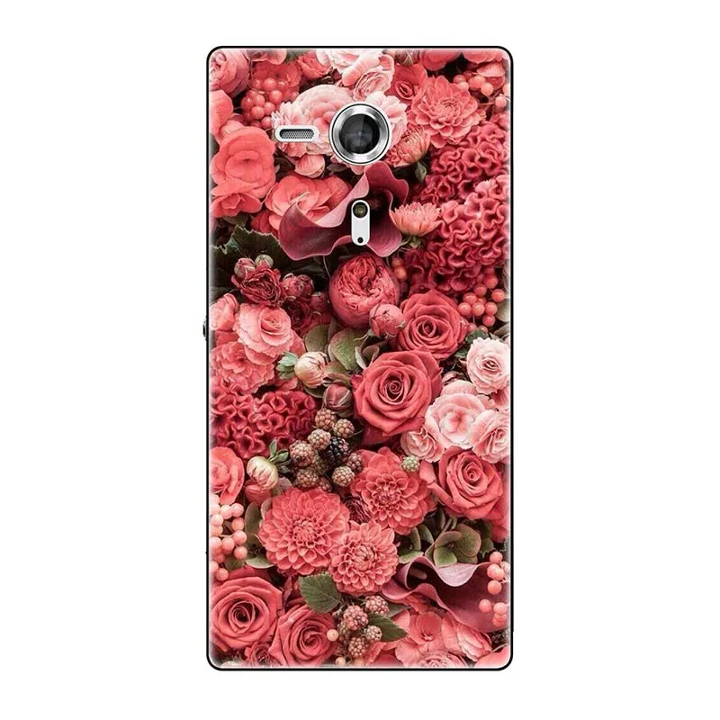 Мягкие чехлы для sony Xperia SP M35 M35h M35C C5303 C5306 C5302 чехол с принтом(розы); волк милый чехол-крышка с узорами чехол для телефона чехол Fundas Para - Цвет: A192